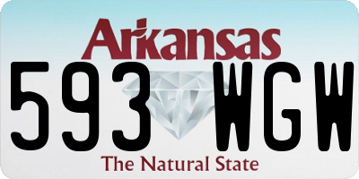 AR license plate 593WGW