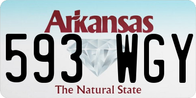 AR license plate 593WGY
