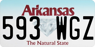 AR license plate 593WGZ