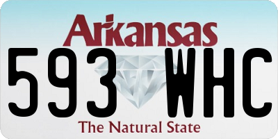 AR license plate 593WHC