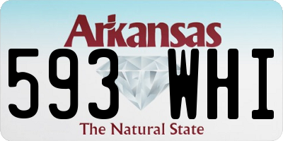 AR license plate 593WHI