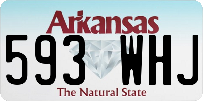 AR license plate 593WHJ