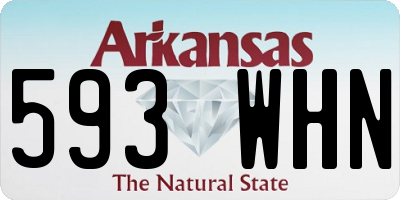 AR license plate 593WHN