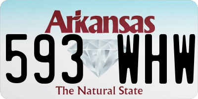 AR license plate 593WHW