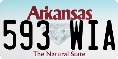 AR license plate 593WIA