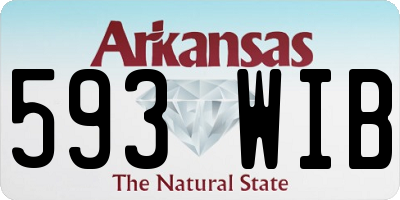 AR license plate 593WIB