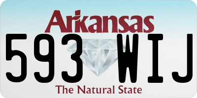 AR license plate 593WIJ