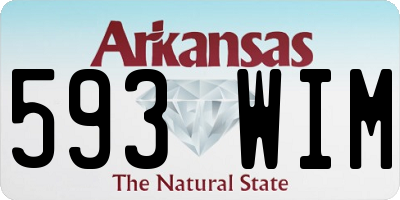 AR license plate 593WIM