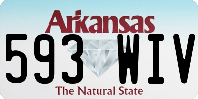 AR license plate 593WIV