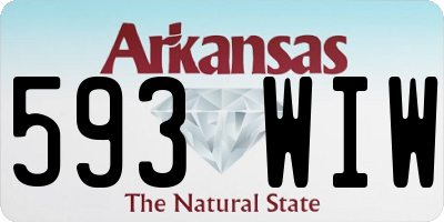 AR license plate 593WIW