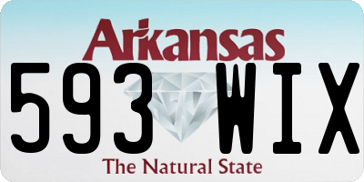 AR license plate 593WIX