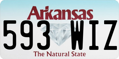 AR license plate 593WIZ