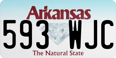 AR license plate 593WJC