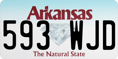 AR license plate 593WJD