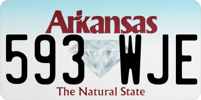 AR license plate 593WJE