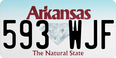 AR license plate 593WJF