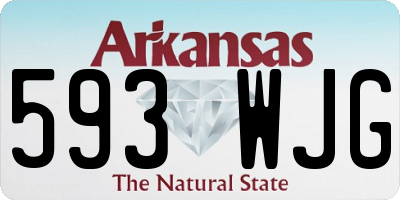 AR license plate 593WJG