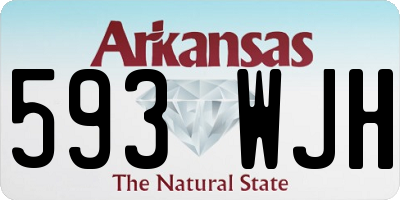 AR license plate 593WJH