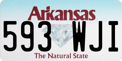 AR license plate 593WJI