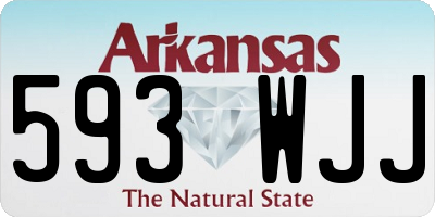 AR license plate 593WJJ
