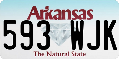 AR license plate 593WJK