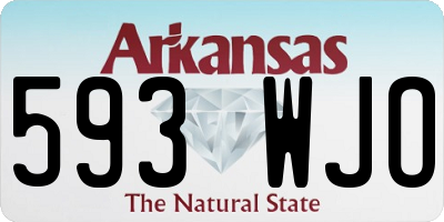 AR license plate 593WJO