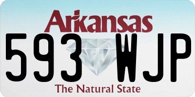 AR license plate 593WJP