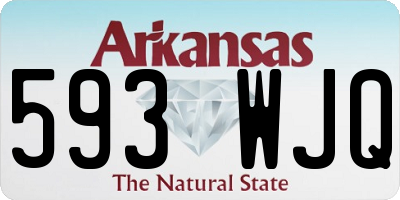 AR license plate 593WJQ