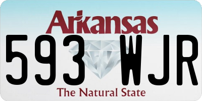 AR license plate 593WJR