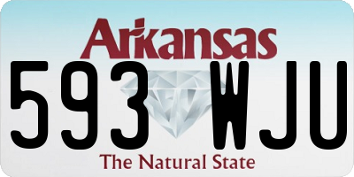 AR license plate 593WJU