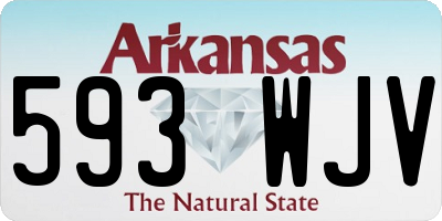 AR license plate 593WJV
