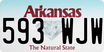 AR license plate 593WJW