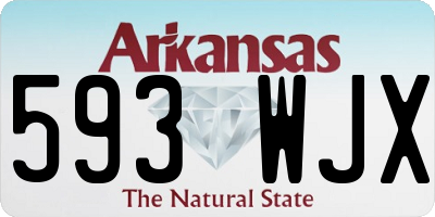 AR license plate 593WJX