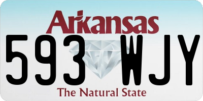 AR license plate 593WJY