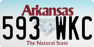 AR license plate 593WKC