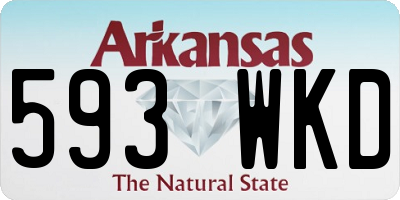 AR license plate 593WKD