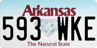 AR license plate 593WKE