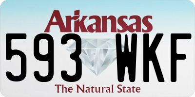 AR license plate 593WKF