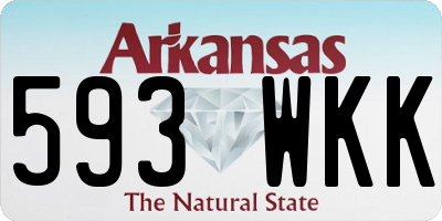 AR license plate 593WKK