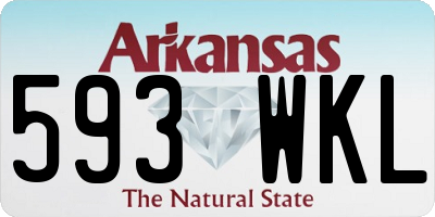 AR license plate 593WKL