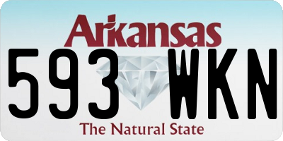 AR license plate 593WKN