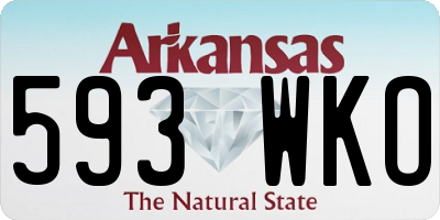 AR license plate 593WKO
