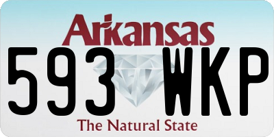 AR license plate 593WKP
