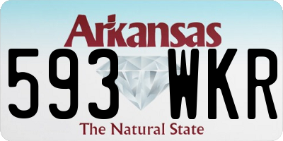 AR license plate 593WKR