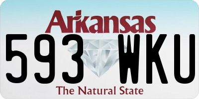 AR license plate 593WKU