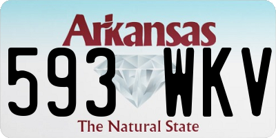 AR license plate 593WKV