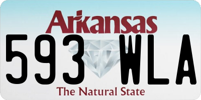 AR license plate 593WLA
