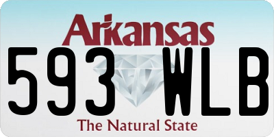 AR license plate 593WLB
