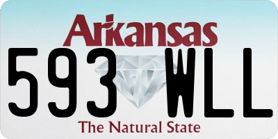 AR license plate 593WLL
