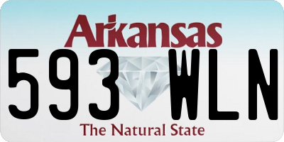 AR license plate 593WLN